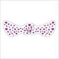Metallic rose red freckle tattoo sticker with purple heart patterns style QBLT-001 - QBLT-001 Rose Pink