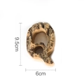 Natural birch wood letter Q decorative ornament with rustic bark texture 9.5cm height - Letter Q