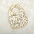 Soft 6-layer cotton baby U-shaped bib with deer and floral print and snap button - Deer Garden