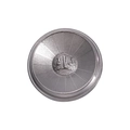 Silver geometric metal badge brooch with justice scale pattern and sunburst texture - Gunmetal Style (QHXZ1484)