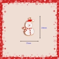 Weihnachtlicher Schneemann Emaille Anhänger mit rotem Hut, Größe 24mm mal 17mm, Legierung - Schneemann (6)