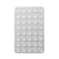Translucent white silicone phone suction pad with 40 mini cups for non-slip grip - Double-Sided Style (80-Suction Cup) / Clear