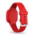 Rotes Silikon-Ersatzarmband für Garmin Vivofit Jr3 mit silberner Metallschnalle - Rot