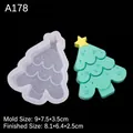 Stampo in silicone per candele a forma di albero di Natale con dimensioni chiare - Albero di Natale / Trasparente
