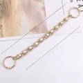 Macro shot of 240mm golden pearl chain accessory with spring rings and detailed dimensions - Pearl Chain Gold (with Large Buckle)