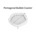 Moule en silicone pour dessous de verre à bulles pentagone pour résine, taille 12cm - Dessous de Verre à Bulles Pentagonal