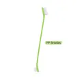Dual-head green pet toothbrush with dense PP bristles for cat and dog dental care - Green Large (PP Bristles)