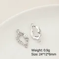 Ciondolo a farfalla in lega d'argento con perla bianca per creazione gioielli - 28# Perla Geometrica Argentata