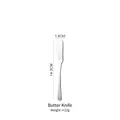 Silver stainless steel butter knife with hammered texture handle and 14.3cm length - Butter Knife