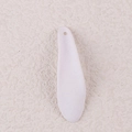 Macro detail of white pleated acrylic petal earring component on beige textured stone - 10Pcs Long Style / White