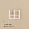 Miniature white wooden 12-pane window frame for Christmas DIY dollhouse decor - No.97 - Wooden White Twelve-pane Window
