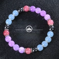 Multi-colored 8mm natural stone energy bead bracelet for anxiety and stress relief - Anxiety Stress Relief-4 (Anxiety Stress-4)