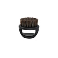 Black beard brush with finger ring handle and boar bristles for barber styling - Black Handle (Dark Bristles)
