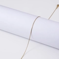 Minimalist golden thin chain necklace in stainless steel shown on white pedestal - 45+5cm / 0.9mm Hammered Round Chain / Gold