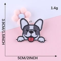 French Bulldog embroidered iron-on patch for children's clothing, 3.9x5cm cartoon animal decal - French Bulldog (B4L-B-4-2)