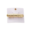 Golden round hair clip with hammered texture on a display card for women - Gold Liquid Bar