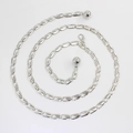 Catena da vita regolabile in metallo argento con maglie e pendenti a sfera - Argento
