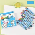 Set de 24 crayons pour enfants dans une boîte bleue avec motif de lapin mignon - 24 Couleurs Boîte Bleue