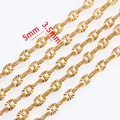 Catena marina dorata in acciaio inossidabile per gioielli fai da te 5mm x 3.5mm - 1 Metro/Confezione / Oro
