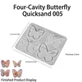 Molde de silicona de mariposa para colgantes de resina con cuatro diseños distintos - 4 Cavidades Mariposas