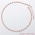 Detail showing rose gold necklace with 4.5mm green gemstones and lobster clasp extender - Necklace / Rose Gold / Olive Green Zirconia