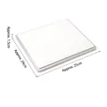 Silver rectangle jewelry display board with white leather pad for 10 necklaces - Large Chain Board (White & Silver)