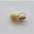 Pair of cream white 22mm painted metal bells for DIY crafts and pet collars - Off White