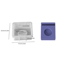 Owl silicone mold for resin casting with precise measurements and purple finished sample - Square Base Mold