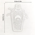Detailed view of suncatcher sticker with magic potion bottle design and dimension markings - RPS124: Potion Bottle Moon Star