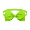 Adjustable bright green grosgrain bowtie for cats and dogs with elastic strap accessory - Light Green