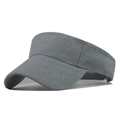 Graue Damen-Sonnenblende für Sport mit SPORT-Muster und strukturierter Textur - Kopfumfang 55-60cm / Dunkelgrau