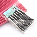Set of 6 black professional hair clips with non-slip silicone band in retail packaging - 6 Pcs Set / Black