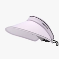 Light purple ice silk sun visor hat with wide brim and adjustable toggle for summer - Adjustable / Purple