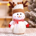 Christmas snowman plush toy with sequin hat and dimensions 25cm height and 15cm width - Big Snowman-206-Small B