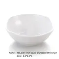 3.4-inch white melamine dipping dish with irregular wavy edges for sushi sauce - 3.4 Inch Sauce Dish
