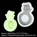 Molde de silicona de muñeco de nieve navideño para velas DIY en verde claro y blanco - Tipo 2-Muñeco de nieve Transparente