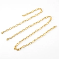 Detalle de cadenas de acero inoxidable bañadas en oro de 18K con cierres de langosta - Collar / Chapado en oro 18K / Dorado