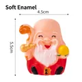 Longevity God cake topper figure in red robe holding peach and ruyi, vinyl 5.5cm - Vinyl Longevity Grandpa