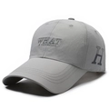 Quick-dry grey baseball cap featuring embroidered WHAT a situation text and H logo - Adjustable / Light Gray