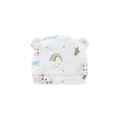 Cute newborn cotton hat with rainbow bear prints and decorative ears for infants - Bear