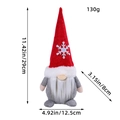Gnomo di Natale peluche con cappello rosso a fiocchi e barba bianca, altezza 29cm misure - Stile Fiocco di Neve