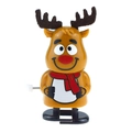 Wind-up reindeer toy with red nose and brown antlers for Christmas gifts - Walking Shaking Head Reindeer