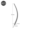 Solid G23 titanium curved piercing insertion taper needle with 32mm length and 1.6mm gauge - G23 Titanium Curved-Pin Thickness 1.6mm