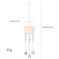 Golden heart suncatcher with crystal prisms and metal chain measuring 41cm in length - Gold Heart / 41cm/57g