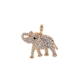 Elephant pendant with clear zircon pave setting in 18K gold finish jewelry - Gold / Elephant Pendant 23.6*21.5mm
