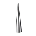 Polierte konische Edelstahlform zum Backen von Gebäck auf weißem Hintergrund - Nr. 6 Kegelform 【14*3.5cm】
