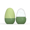 Green silicone ice roller for facial massage with spiral texture for cooling skin care - New Egg Green