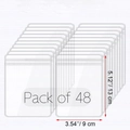 Set of 48 transparent PVC jewelry storage bags measuring 9x13cm for earrings and necklaces - 48 Pcs Jewelry Bags (9*13cm)