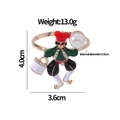 Creative Christmas nutcracker napkin ring with gold base, colorful enamel, and pearl detail - Christmas Elf
