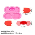 Moule en silicone rose avec lèvres amusantes pour la décoration de fondant et résine - 4#B881 Rose